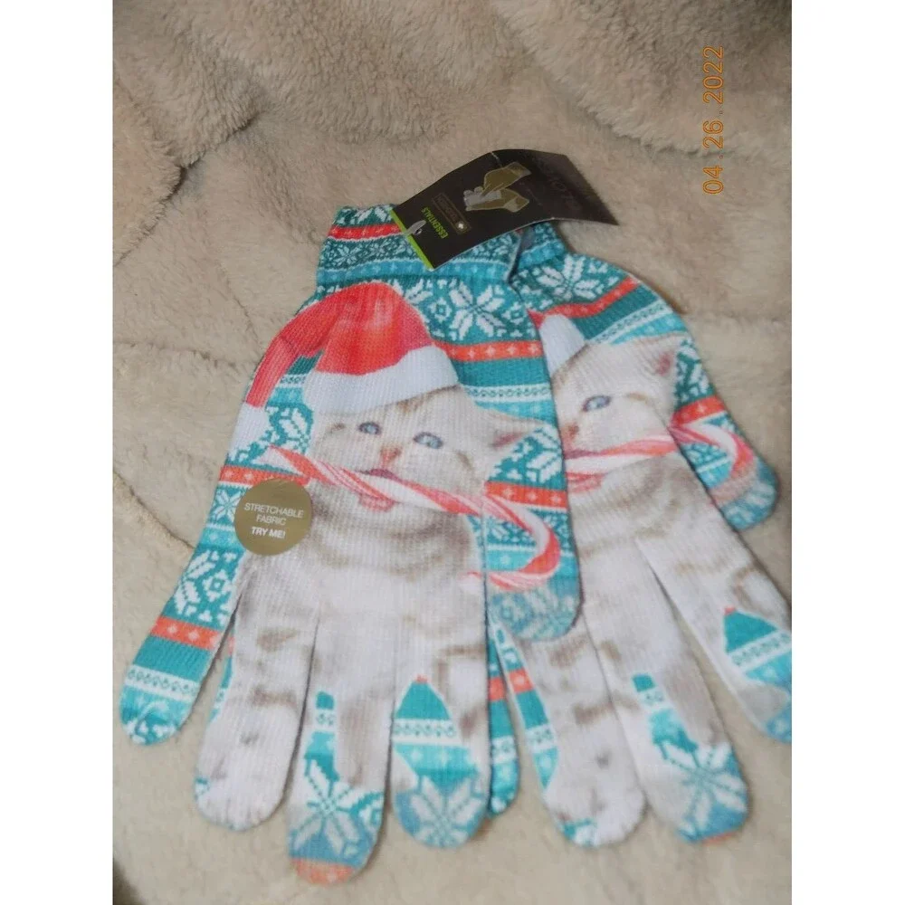 New TouchTech Kitten Christmas gloves adult